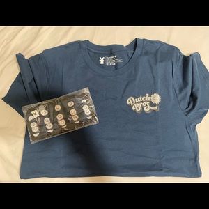 dutch bros tee with mask